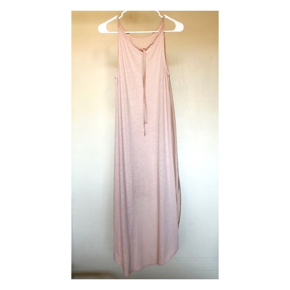 Soft Joie Cream Pink Suede + Jersey High Low Dress - Picture 2 of 5
